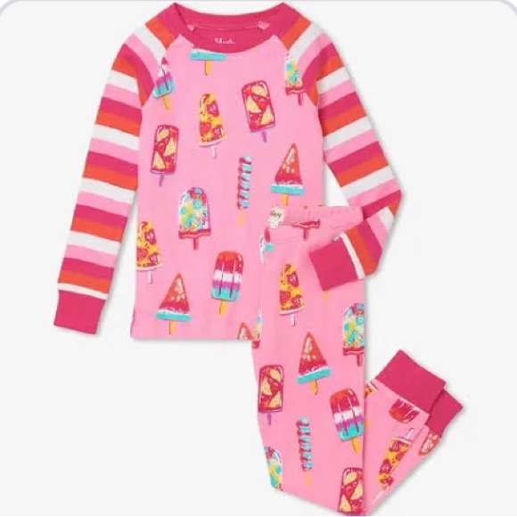 Hatley Other - Hatley Girls Fruity Pops Organic Cotton Raglan Pajama Set, Size 7